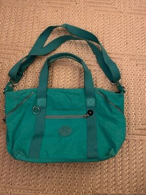 Kipling Women’s Crossbody Convertible Turquoise Blue Bag Satchel